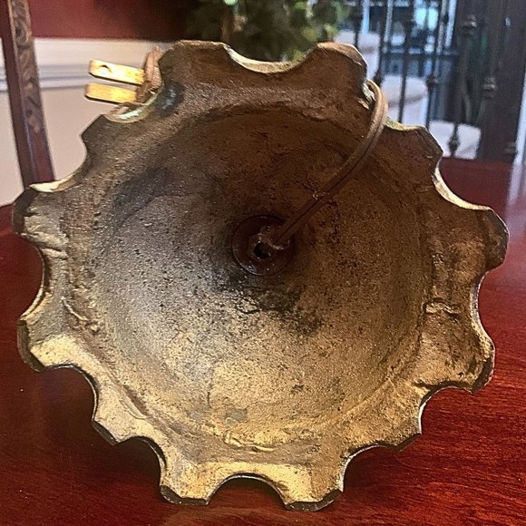 Vintage Solid Brass Table Lamp MCM 26.5 in Tall No Shade Beautiful Patina - Picture 6 of 8